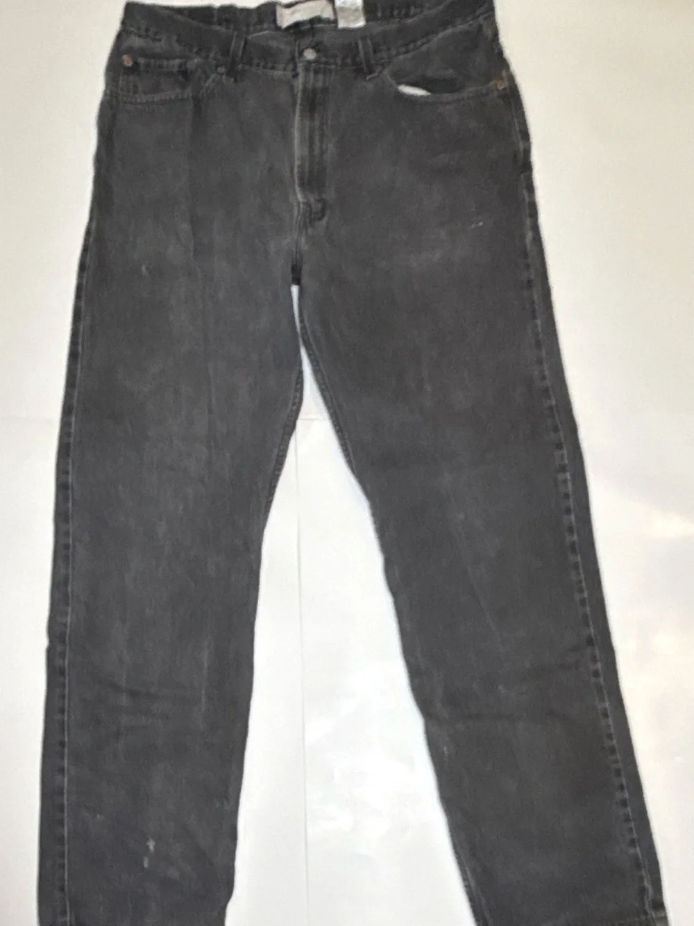 Levi's 505 Men's Washed Charcoal Black Slim Straight Denim Jeans 38x34